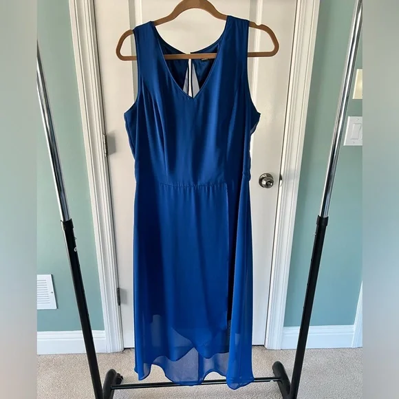 White House Black Market | Dresses | Whbm Cobalt Blue Flowy Highlow Dress  Gorgeous Draping In The Back Nwt | Poshmark
